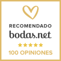 100 opiniones de 5 estrellas avalada por bodas.net